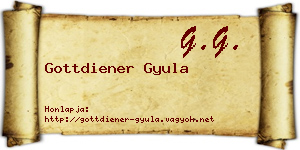 Gottdiener Gyula névjegykártya
